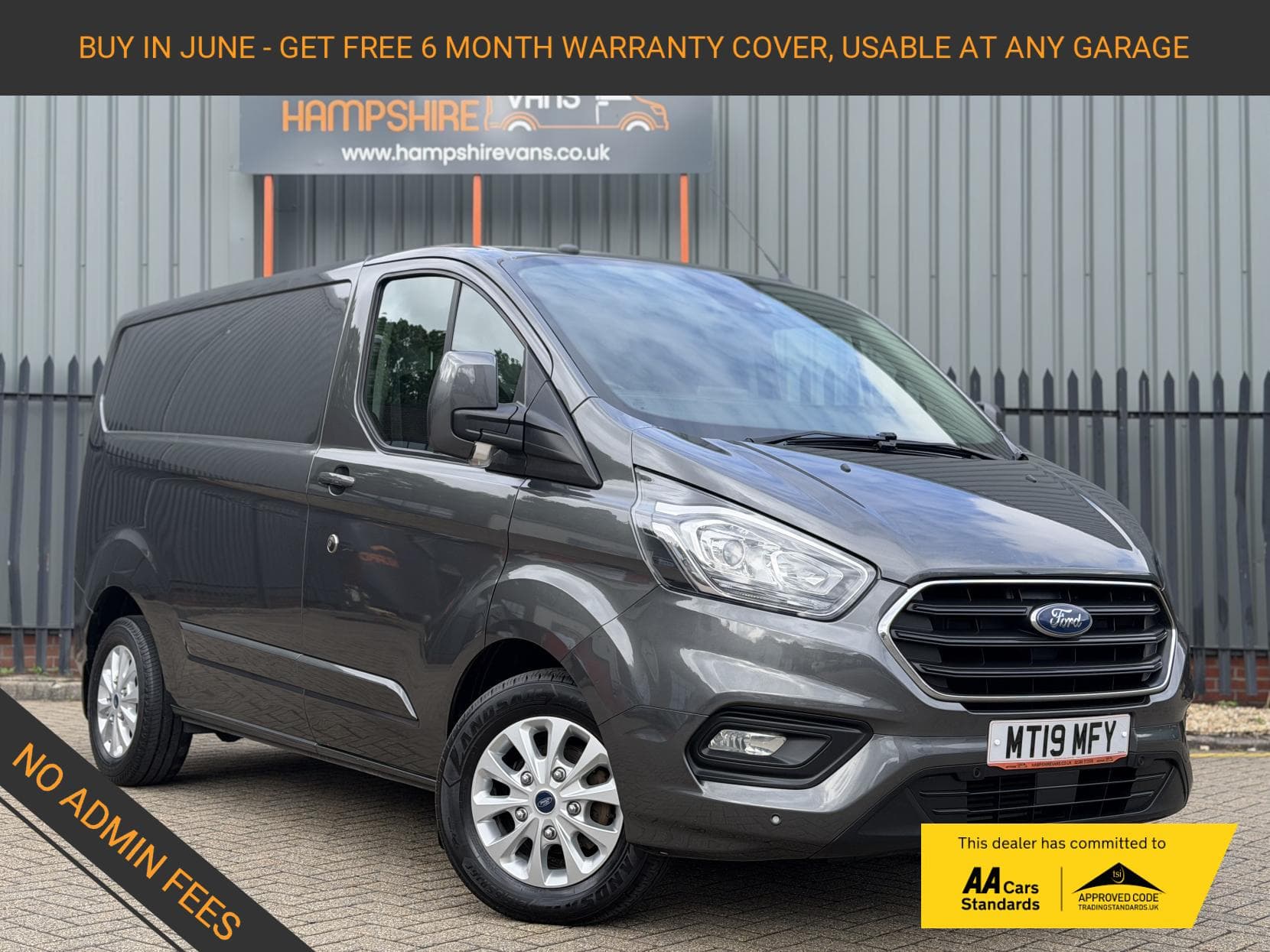 2019 Ford Transit Custom 2.0 280 EcoBlue Limited Panel Van 5dr Diesel Auto L1 H1 Euro 6 (s/s) (170 ps)