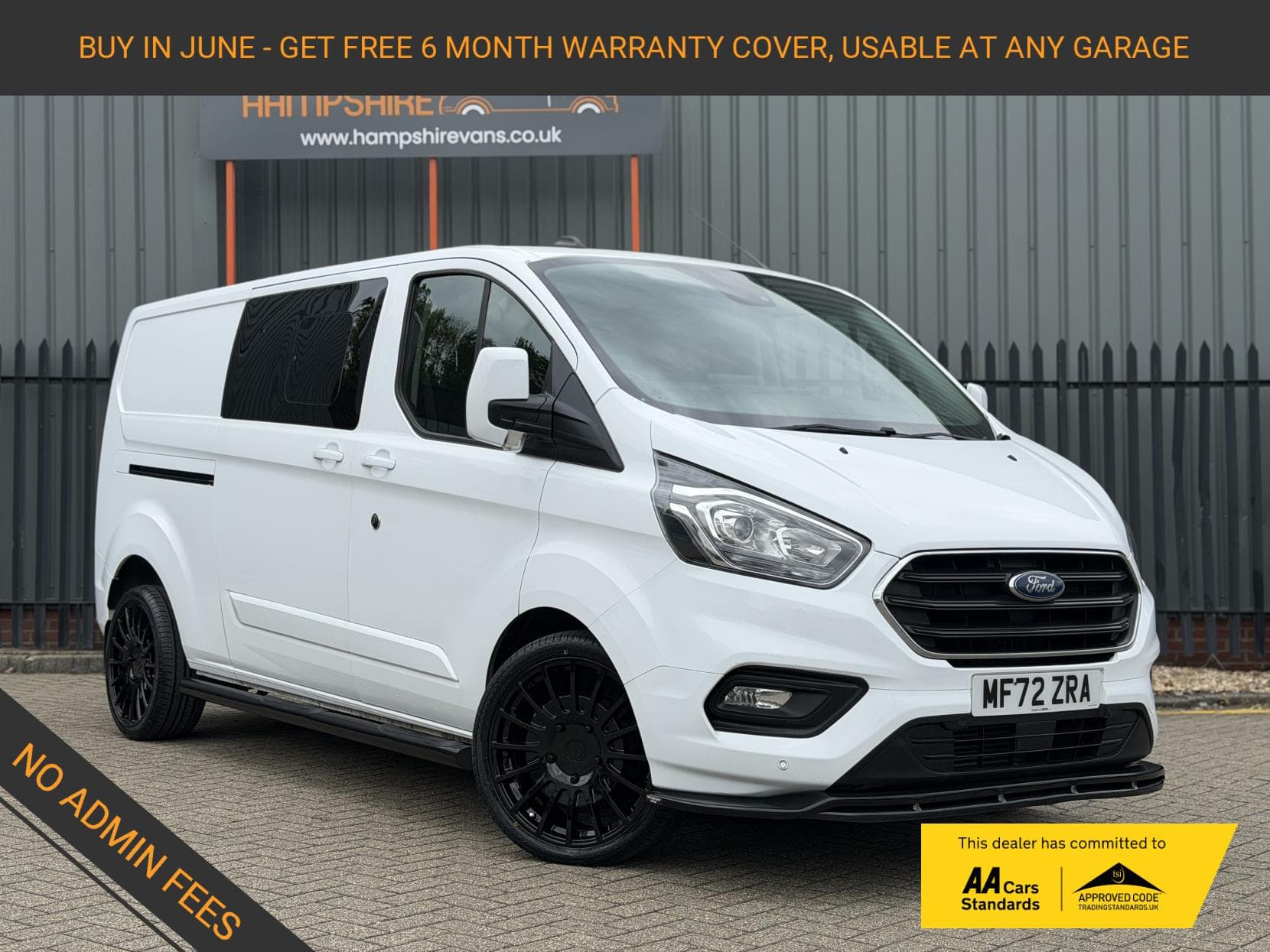 2022 Ford Transit Custom 2.0 300 EcoBlue Limited Crew Van Double Cab 5dr Diesel Manual L2 H1 Euro 6 (s/s) (130 ps)