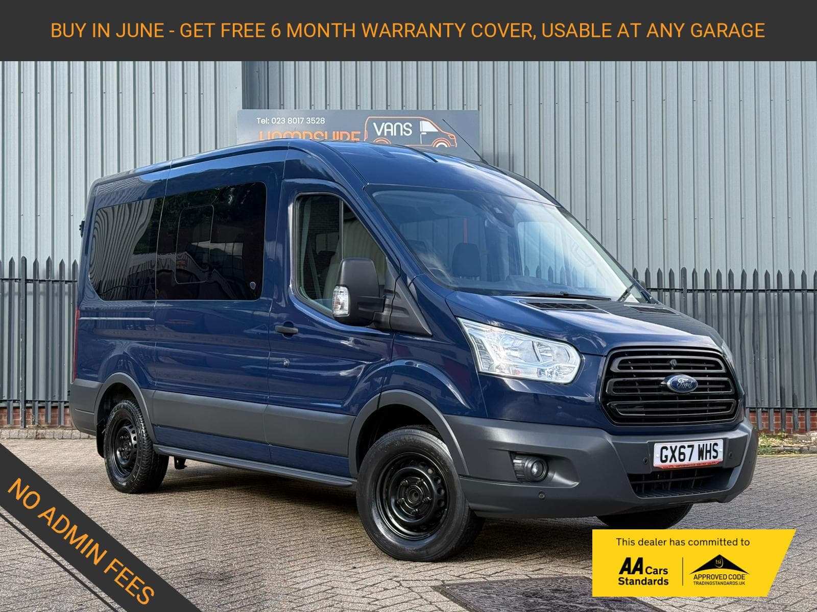2017 Ford Transit 2.2 TDCi 350 HDT Trend Minibus 5dr Diesel Manual L2 H2 (196 g/km, 123 bhp)