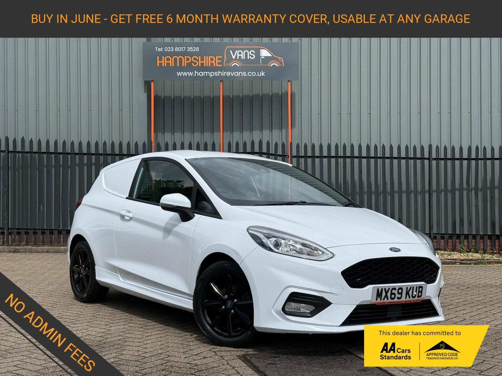 2019 Ford Fiesta Van 1.0T EcoBoost Sport Car Derived Van 3dr Petrol Manual Euro 6 (s/s) (125 ps)