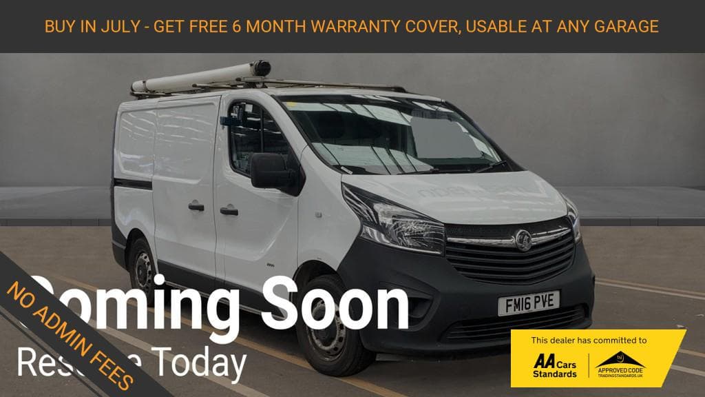 2016 Vauxhall Vivaro 1.6 CDTi 2900 ecoFLEX Panel Van 5dr Diesel Manual L1 H1 Euro 5 (s/s) (90 ps)
