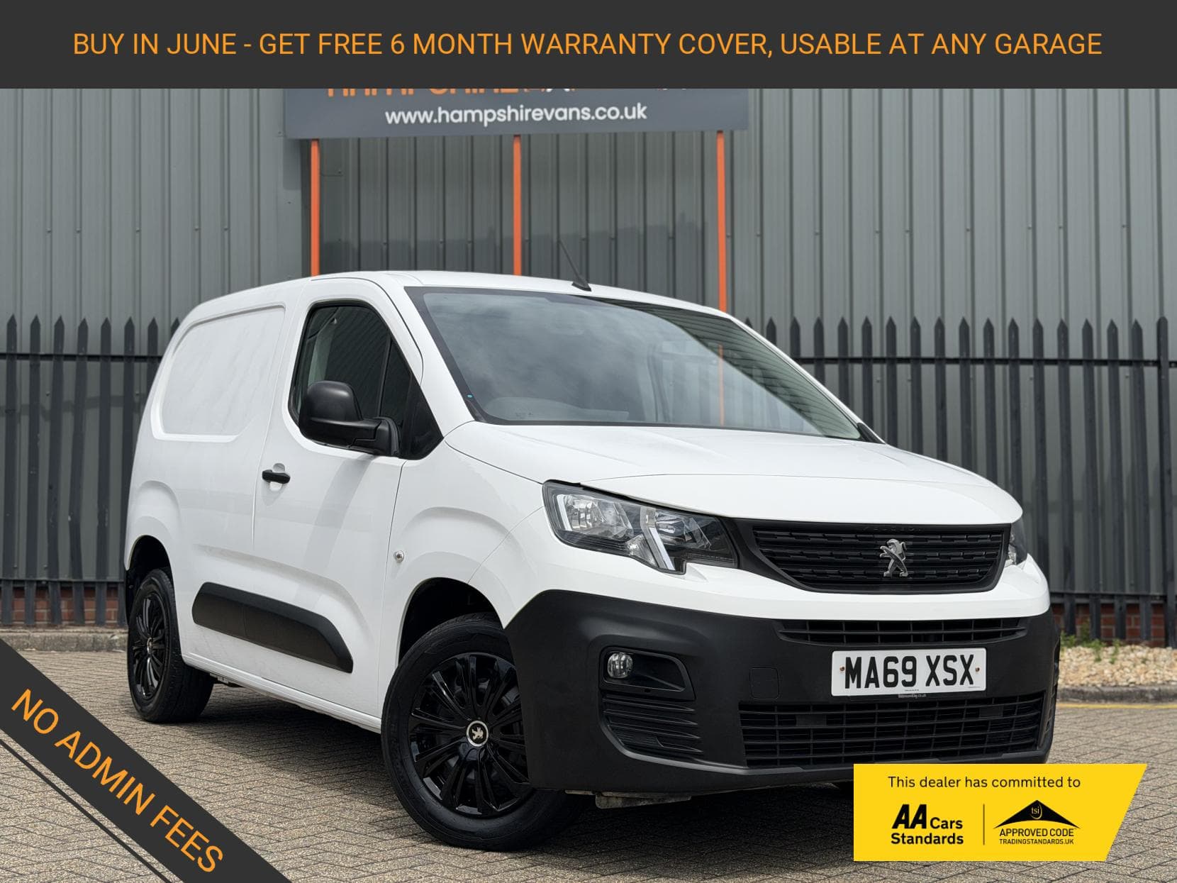 2019 Peugeot Partner 1.5 BlueHDi 1000 Professional Standard Panel Van 5dr Diesel Manual SWB Euro 6 (100 bhp)