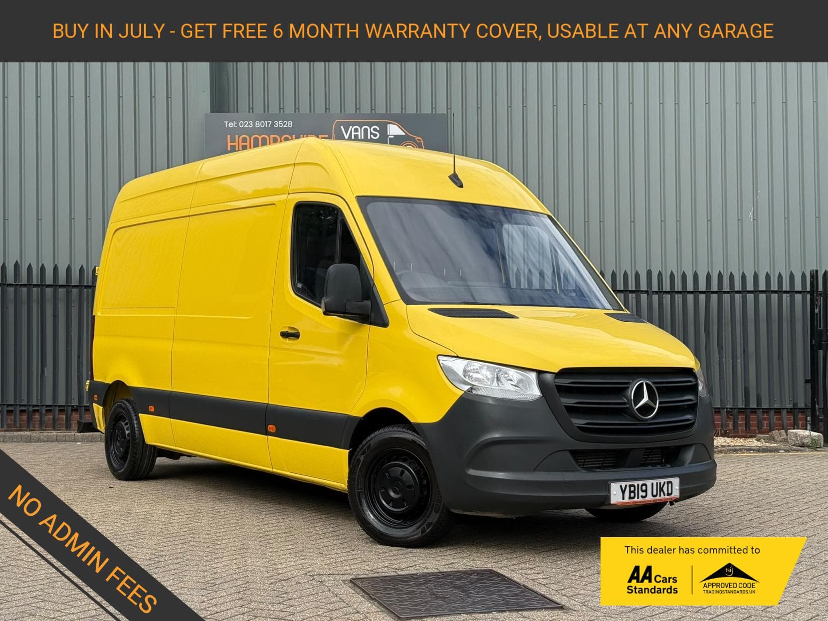 2019 Mercedes-Benz Sprinter 2.1 314 CDI Panel Van 5dr Diesel Manual FWD L2 H2 Euro 6 (143 ps)