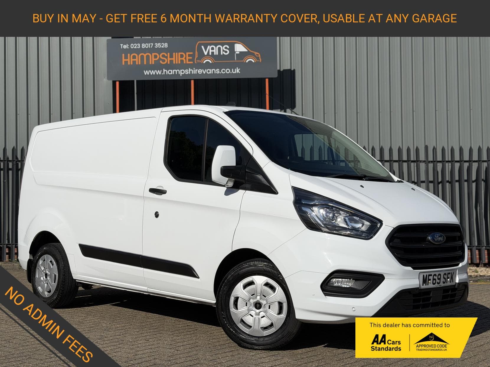 2019 Ford Transit Custom 2.0 300 EcoBlue Trend Panel Van 5dr Diesel Auto L1 H1 Euro 6 (s/s) (130 ps)