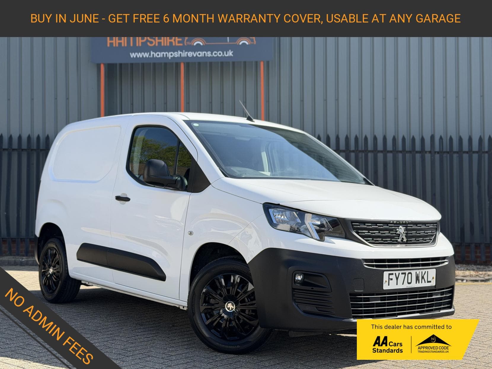 2020 Peugeot Partner 1.5 BlueHDi 1000 Professional Standard Panel Van 5dr Diesel Manual SWB Euro 6 (s/s) (100 bhp)