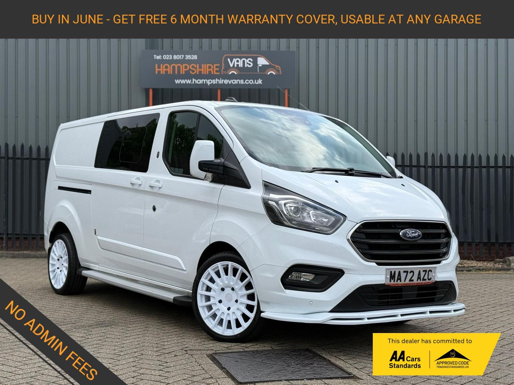 2022 Ford Transit Custom 2.0 300 EcoBlue Limited Crew Van Double Cab 5dr Diesel Manual L2 H1 Euro 6 (s/s) (130 ps)