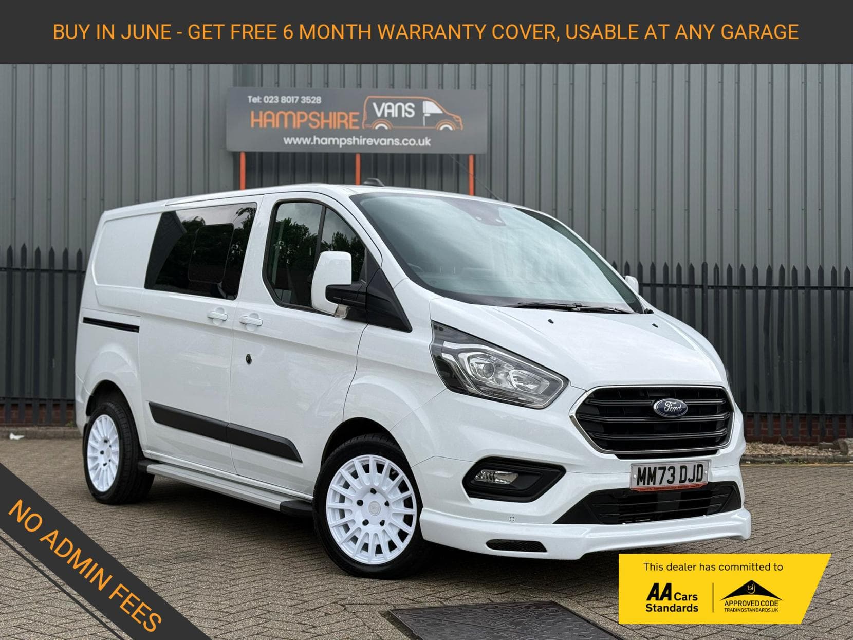 2023 Ford Transit Custom 2.0 300 EcoBlue Limited Crew Van Double Cab 5dr Diesel Manual L1 H1 Euro 6 (s/s) (130 ps)