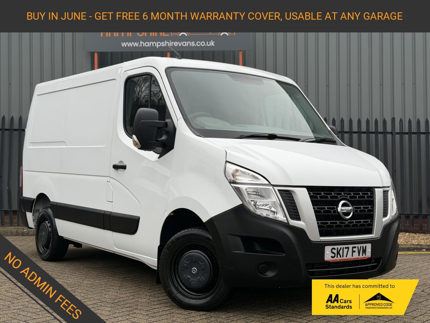 2017 Nissan NV400 2.3 dCi 33 SE Panel Van 5dr Diesel Manual FWD L1 H1 Euro 6 (110 ps)