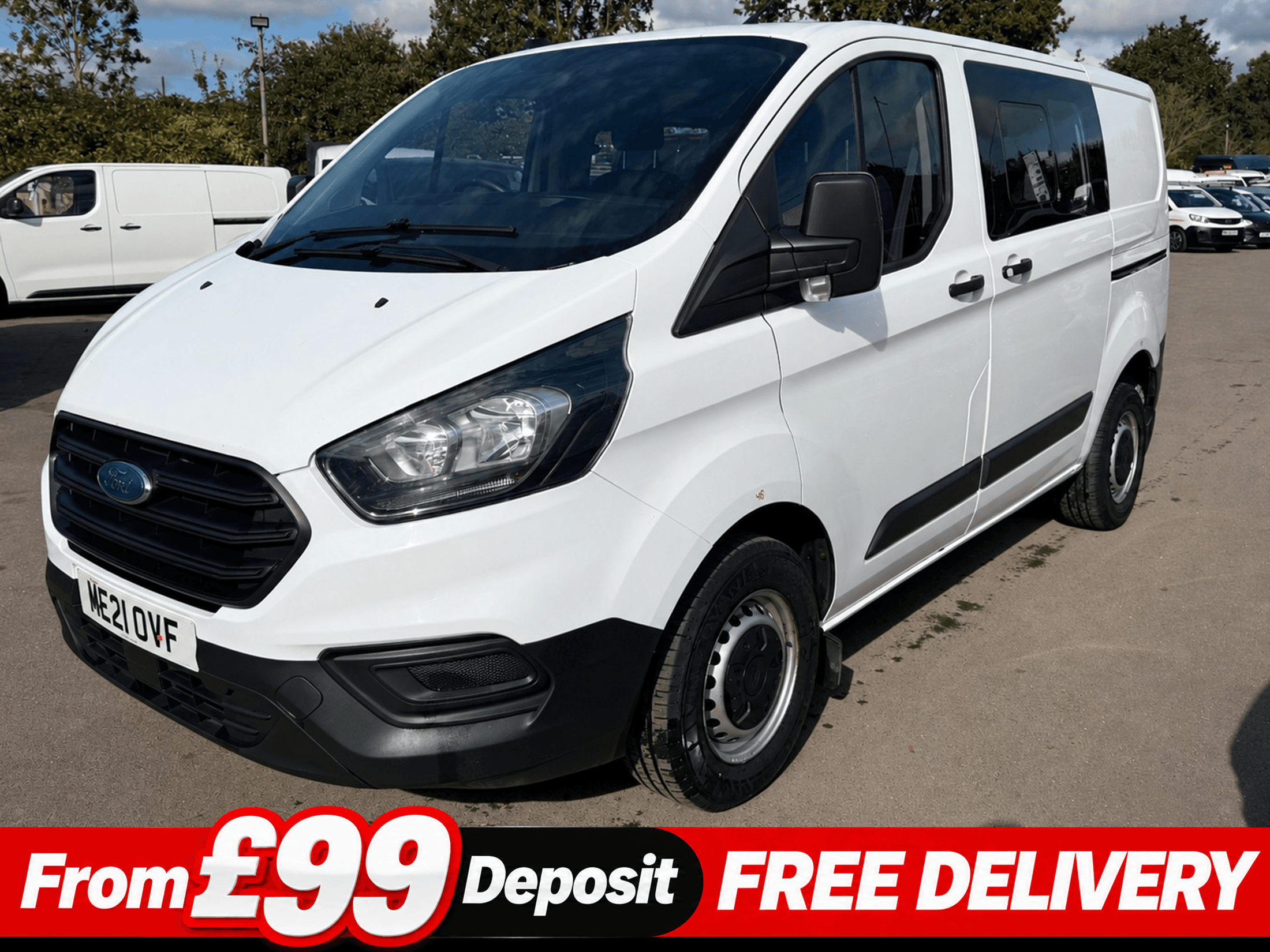 Ford Transit Custom 2.0 280 EcoBlue Leader Crew Van Double Cab 5dr Diesel Manual L1 H1 Euro 6 (s/s) (105 ps)