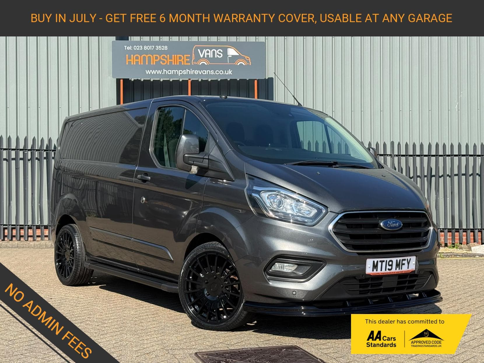 2019 Ford Transit Custom 2.0 280 EcoBlue Limited Panel Van 5dr Diesel Auto L1 H1 Euro 6 (s/s) (170 ps)