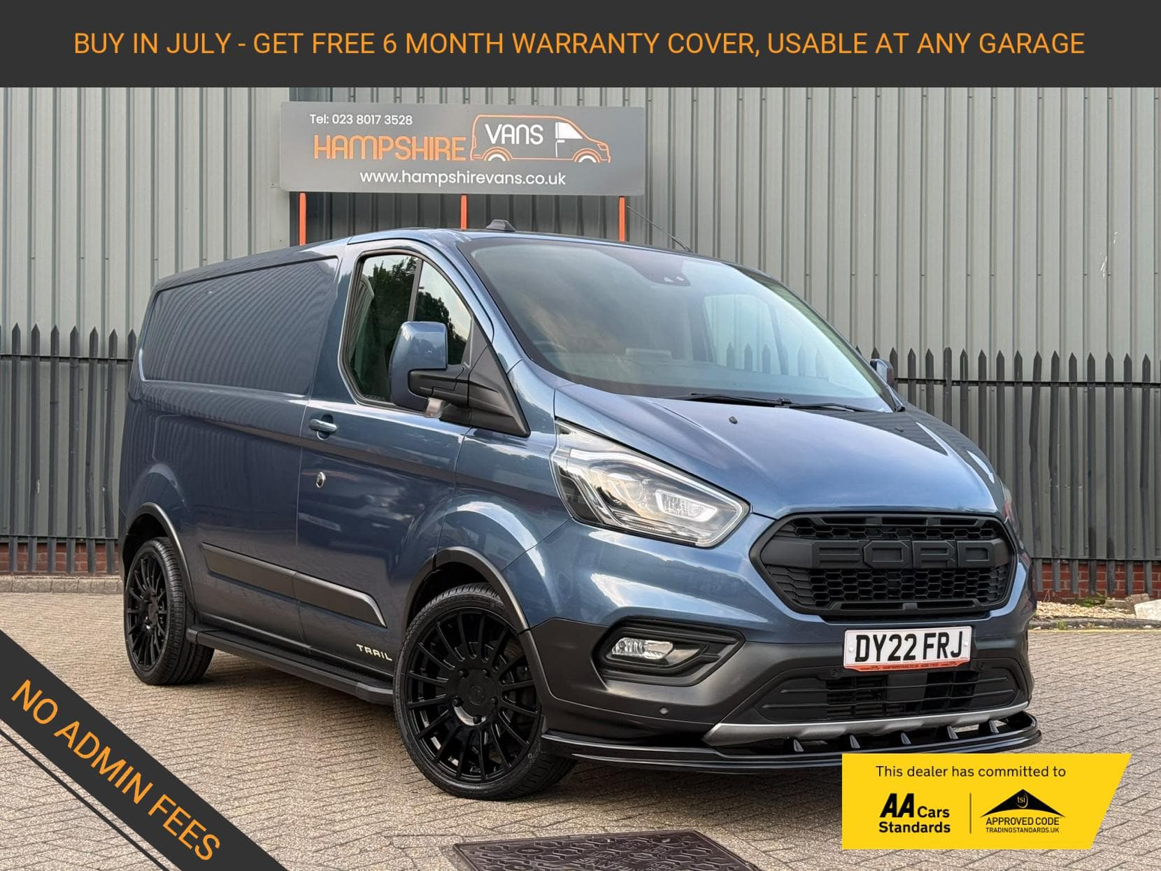 2022 Ford Transit Custom 2.0 300 EcoBlue Trail Panel Van 5dr Diesel Manual L1 H1 Euro 6 (s/s) (170 ps)