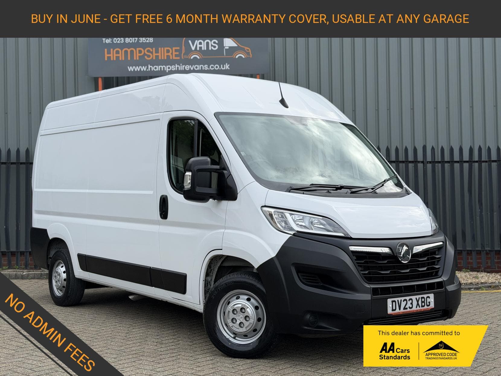 2023 Vauxhall Movano 2.2 CDTi 3500 BiTurbo Dynamic Panel Van 5dr Diesel Manual FWD L2 H2 Euro 6 (s/s) (140 ps)