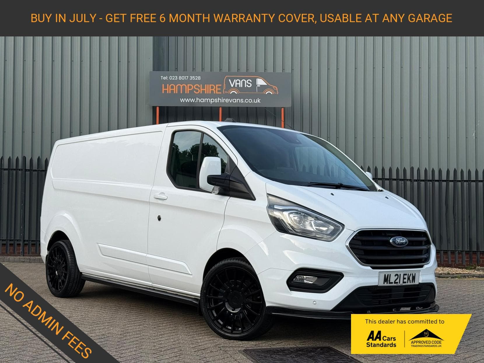 2021 Ford Transit Custom 2.0 300 EcoBlue Limited Panel Van 5dr Diesel Manual L2 H1 Euro 6 (s/s) (130 ps)