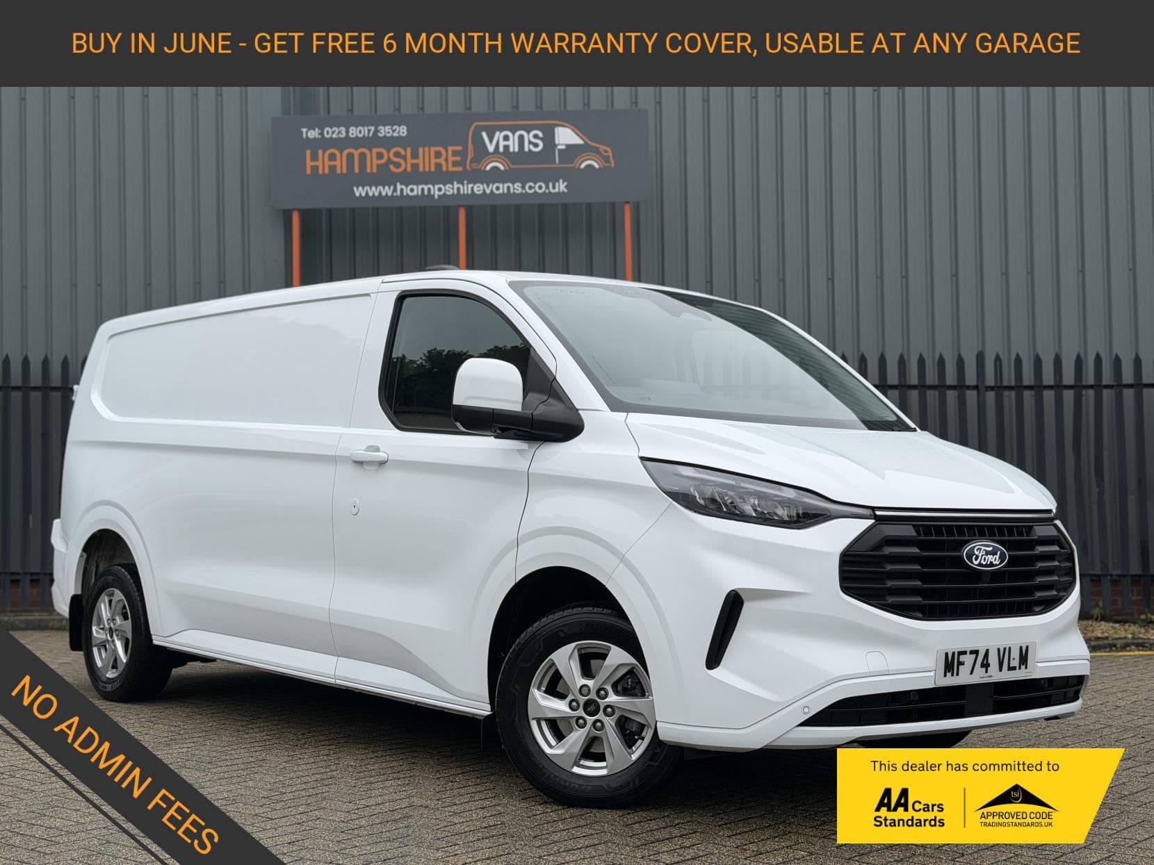2024 Ford Transit Custom 2.0 300 EcoBlue Limited Panel Van 5dr Diesel Auto L2 H1 Euro 6 (s/s) (136 ps)