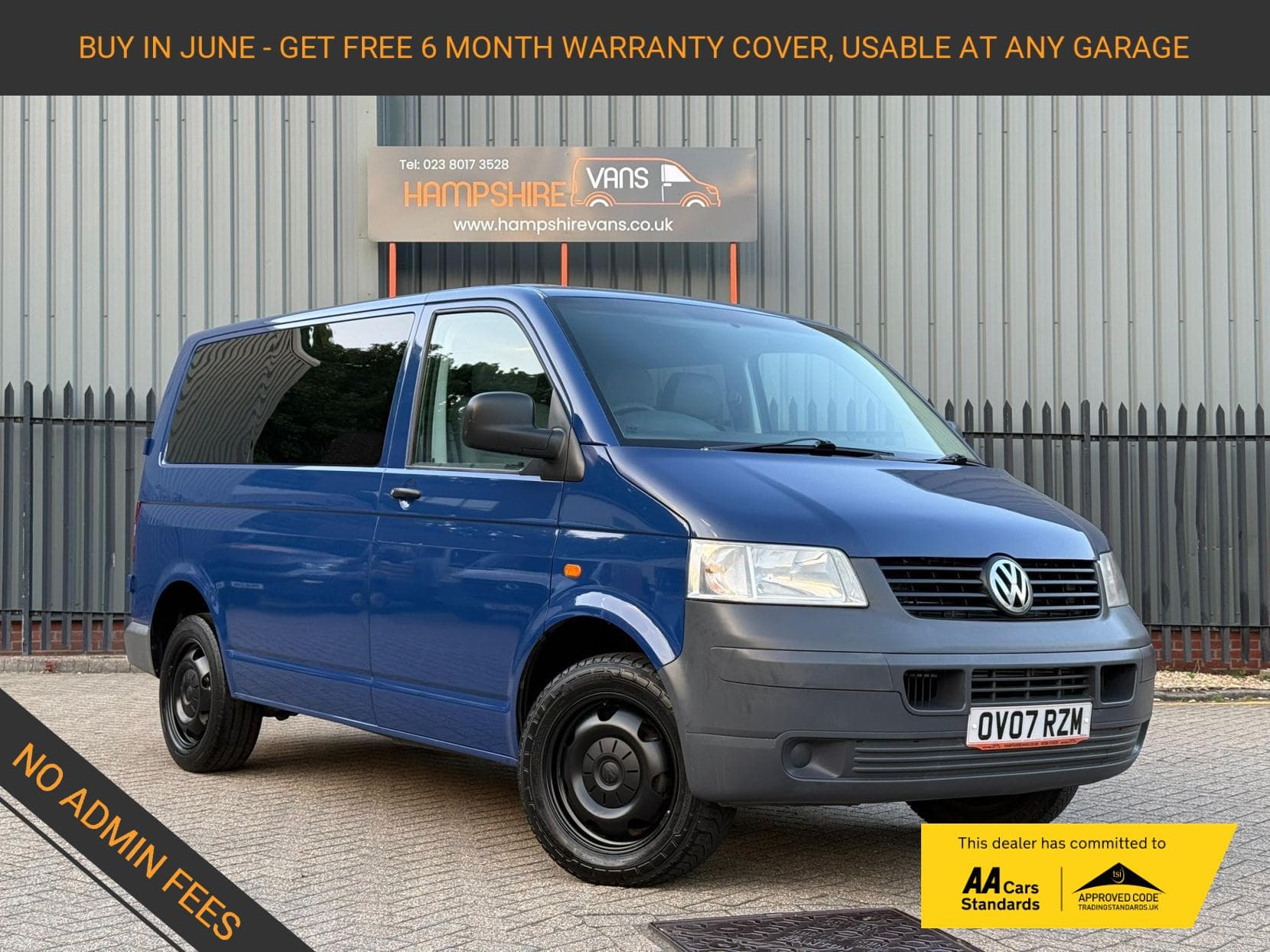 2007 Volkswagen Transporter 2.5 TDI PD Trendline Panel Van 4dr Diesel Manual L1 H1 (128 bhp)