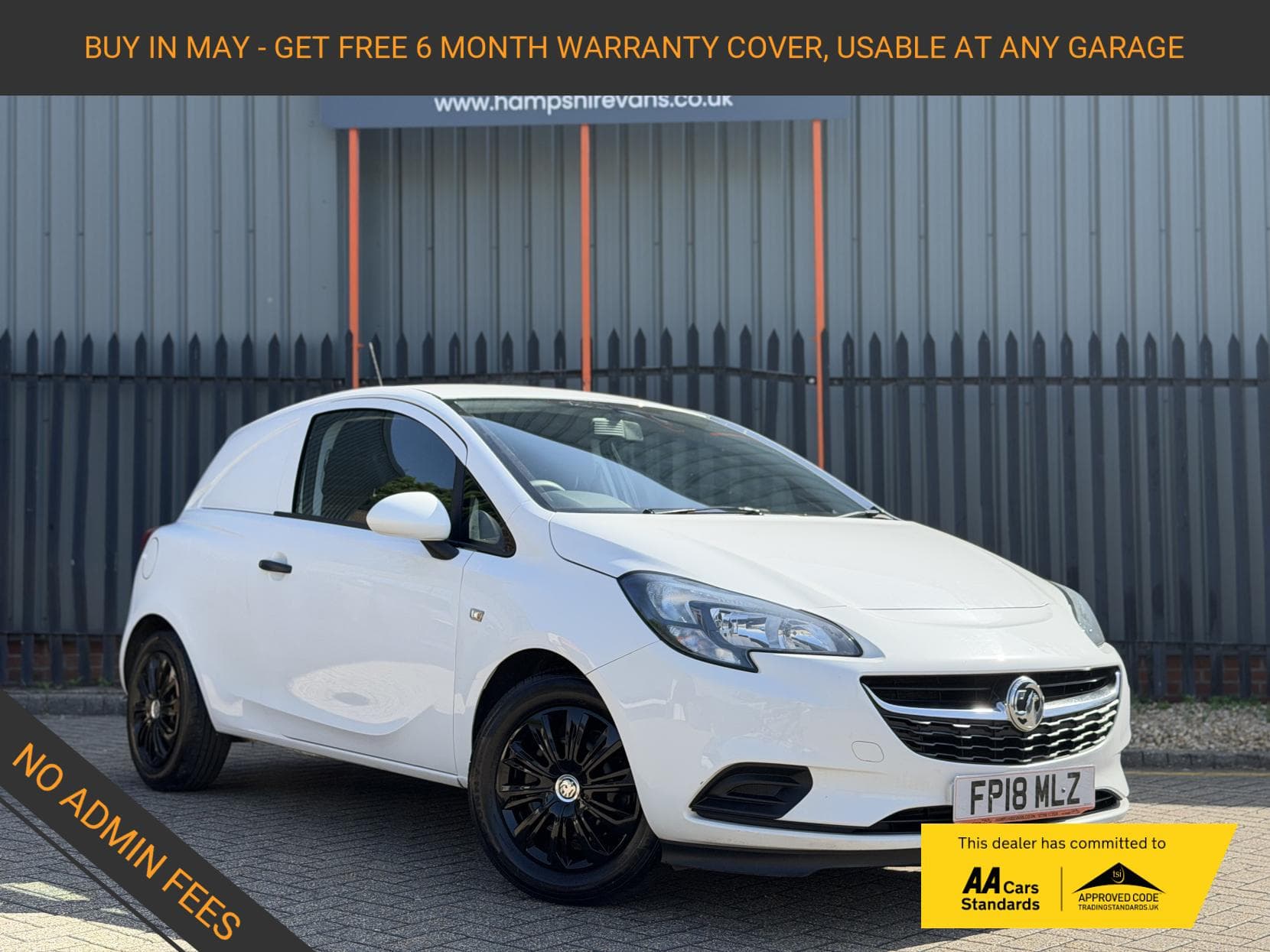 2018 Vauxhall Corsa Van 1.3 CDTi ecoFLEX Car Derived Van 3dr Diesel Manual FWD L1 H1 (s/s) Start/Stop (94 g/km, 94 bhp)