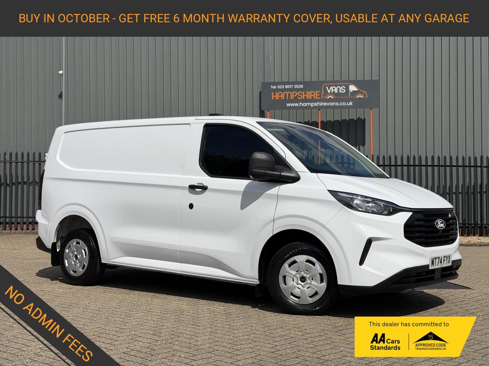 2024 Ford Transit Custom 2.0 300 EcoBlue Trend Panel Van 5dr Diesel Auto L1 H1 Euro 6 (s/s) (136 ps)