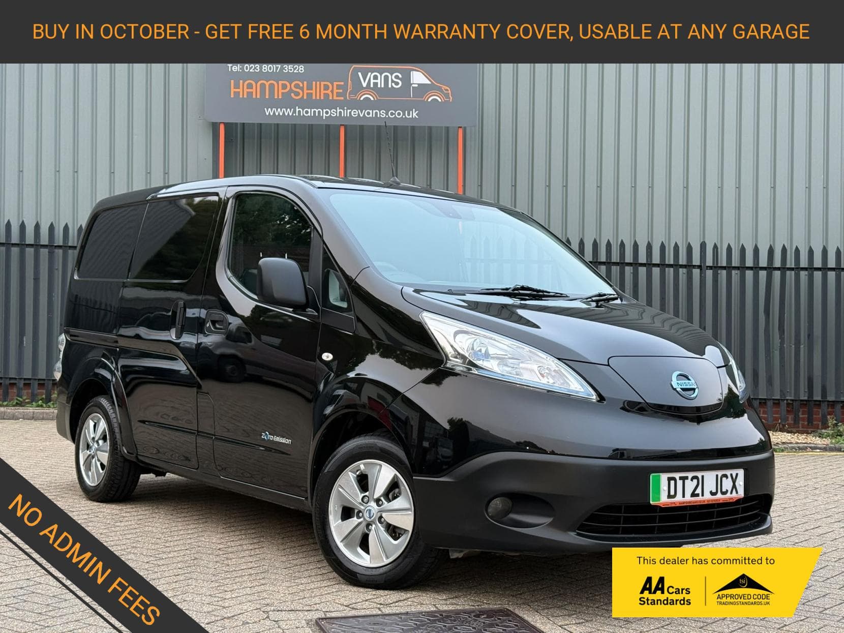 2021 Nissan e-NV200 40kWh Tekna Panel Van 5dr Electric Auto SWB (Quick Charge) (109 ps)
