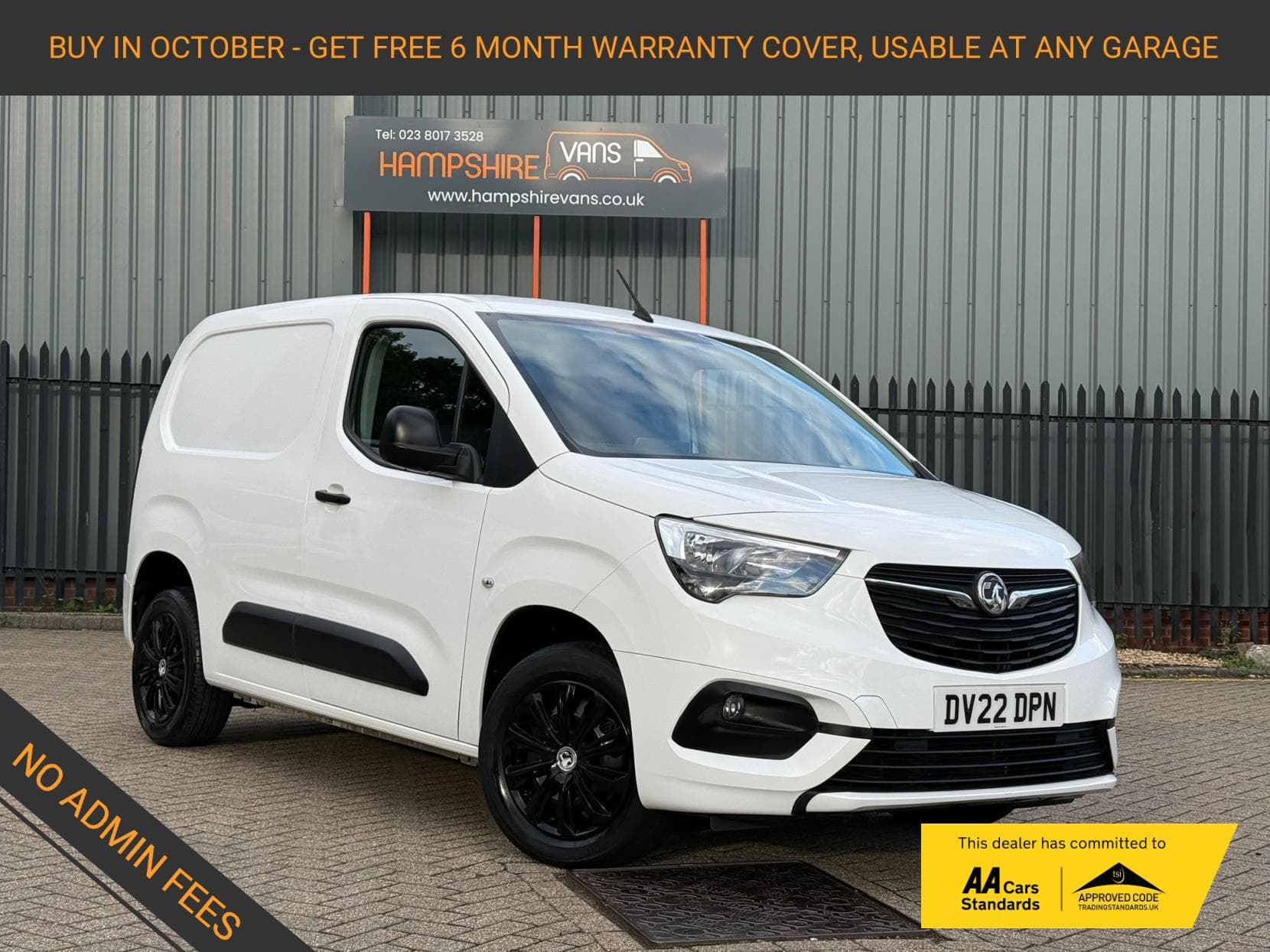 2022 Vauxhall Combo 1.5 Turbo D 2300 Sportive Panel Van 5dr Diesel Manual L1 H1 Euro 6 (100 ps)
