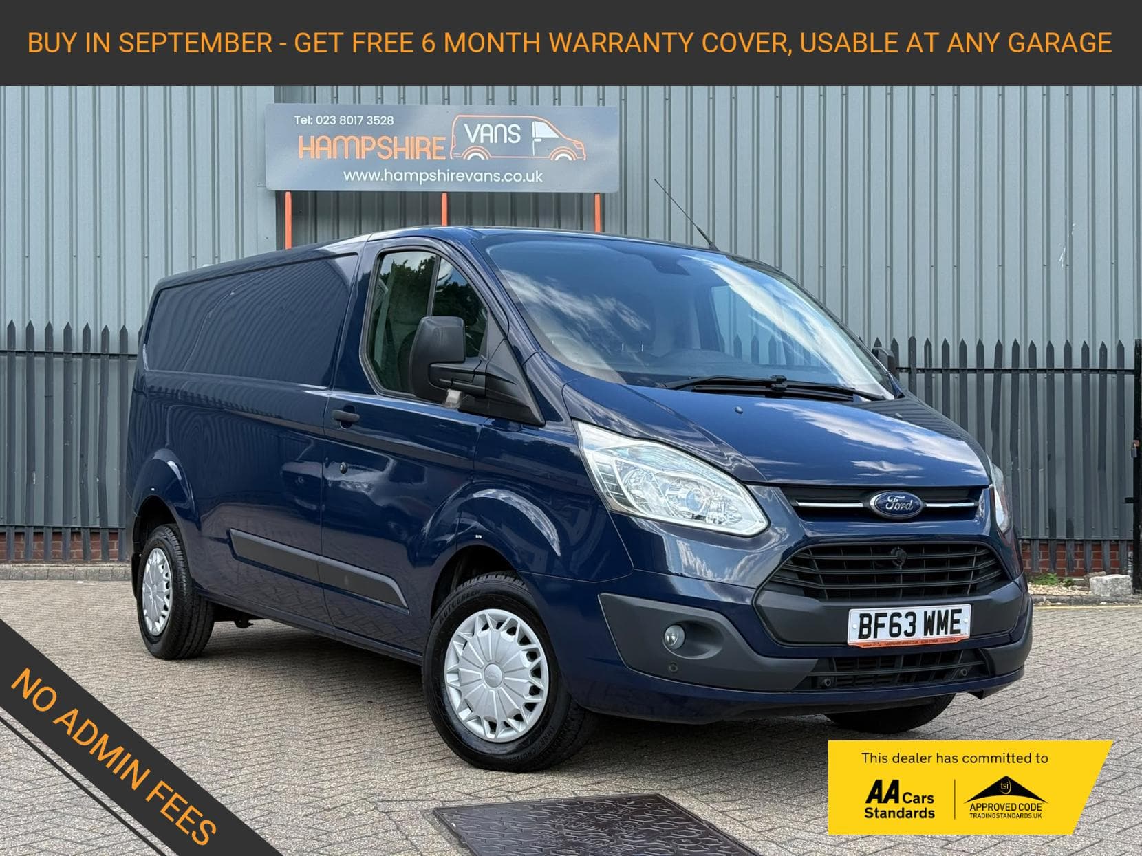 2013 Ford Transit Custom 2.2 TDCi 330 Trend Panel Van 5dr Diesel Manual L2 H1 (197 g/km, 123 bhp)