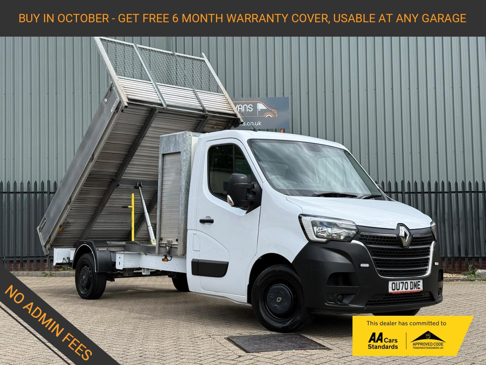 2020 Renault Master 2.3 dCi 35 Business Tipper 2dr Diesel Manual FWD LWB Euro 6 (Aluminium, Tool Box) (135 ps)