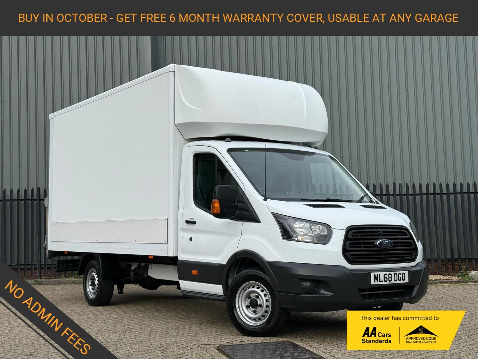 2018 Ford Transit 2.0 350 EcoBlue Luton 3dr Diesel Manual RWD L4 Euro 6 (170 ps)