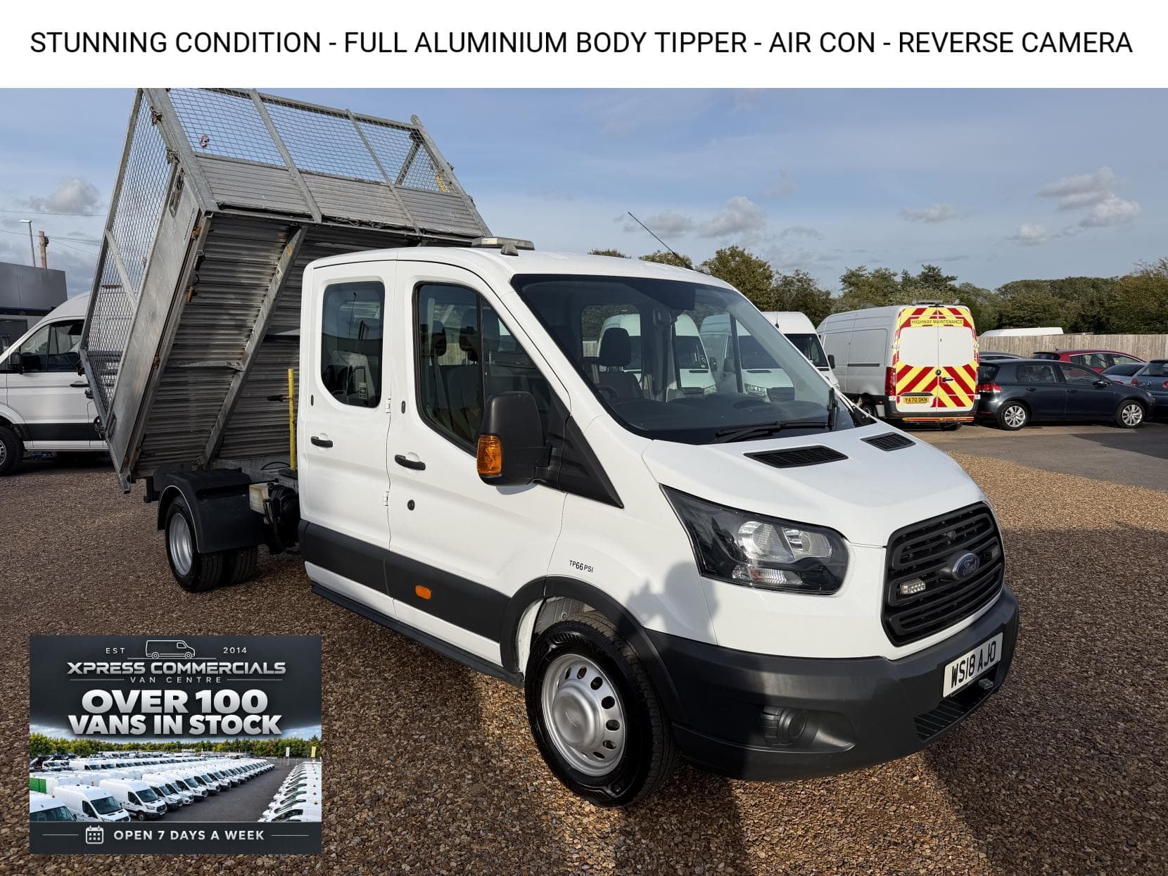 2018 Ford Transit 2.0 350 EcoBlue 1-Way Double Tipper Double Cab 4dr Diesel Manual RWD L3 Euro 6 (1-Way, 1-Stop) (105 ps)