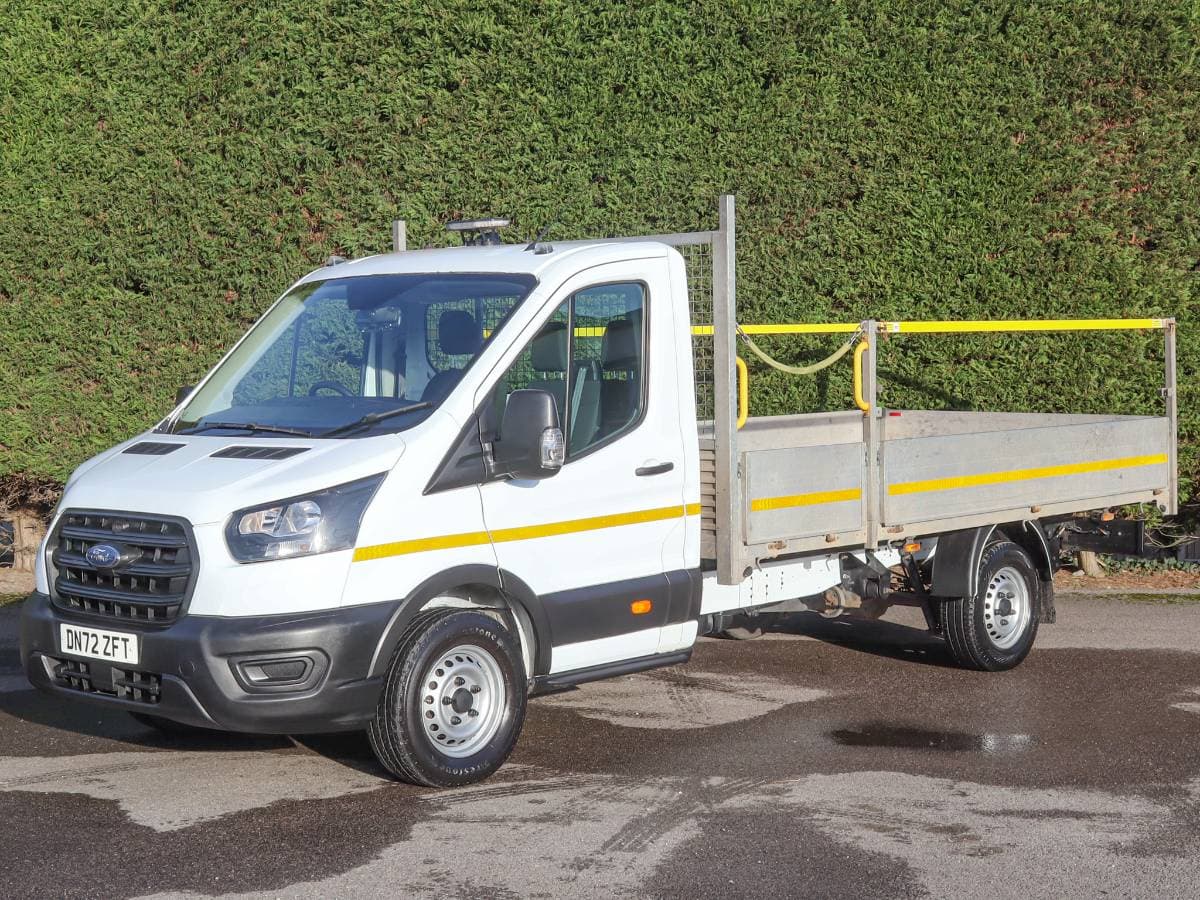 2022 (72) Ford Transit 350 RWD 2.0tdci, 130ps, 13'7"/4.2M L4 Dropside Pick Up - Image 1