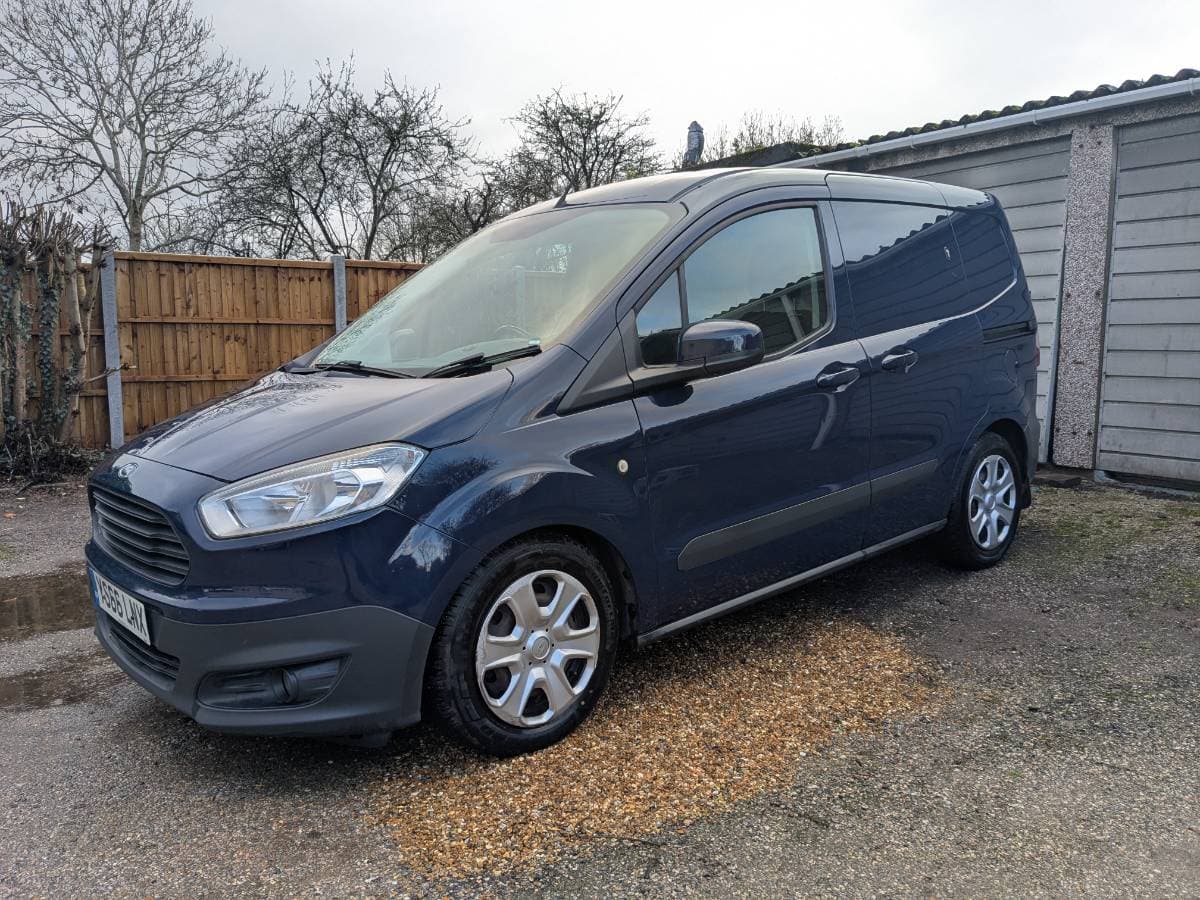 2016 Ford Transit Courier 1.5 trend, 12 month MOT, recent cambelt, service history, air con, engineer owned - Image 1