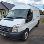 NO VAT - 2009 Ford transit 115 T350 MEDIUM WHEEL BASE  med roof RWD 2.4 TDCI (chain belt) panel van 119K MILES . 12 MONTH MOT. - Thumbnail 1