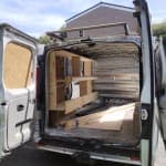 Vauxhall Vivaro 2008 – £1600 Reliable used work van. 2008 (58 plate), silver, fitted with roof rack, tow bar, full plywood lining and custom wooden shelving. Ideal cheap van for work, trades or first-time buyers. Starts and drives well. Ready to work - Thumbnail 5