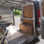 Vauxhall Vivaro 2008 – £1600 Reliable used work van. 2008 (58 plate), silver, fitted with roof rack, tow bar, full plywood lining and custom wooden shelving. Ideal cheap van for work, trades or first-time buyers. Starts and drives well. Ready to work - Thumbnail 3