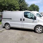 Vauxhall Vivaro 2008 – £1600 Reliable used work van. 2008 (58 plate), silver, fitted with roof rack, tow bar, full plywood lining and custom wooden shelving. Ideal cheap van for work, trades or first-time buyers. Starts and drives well. Ready to work - Thumbnail 9
