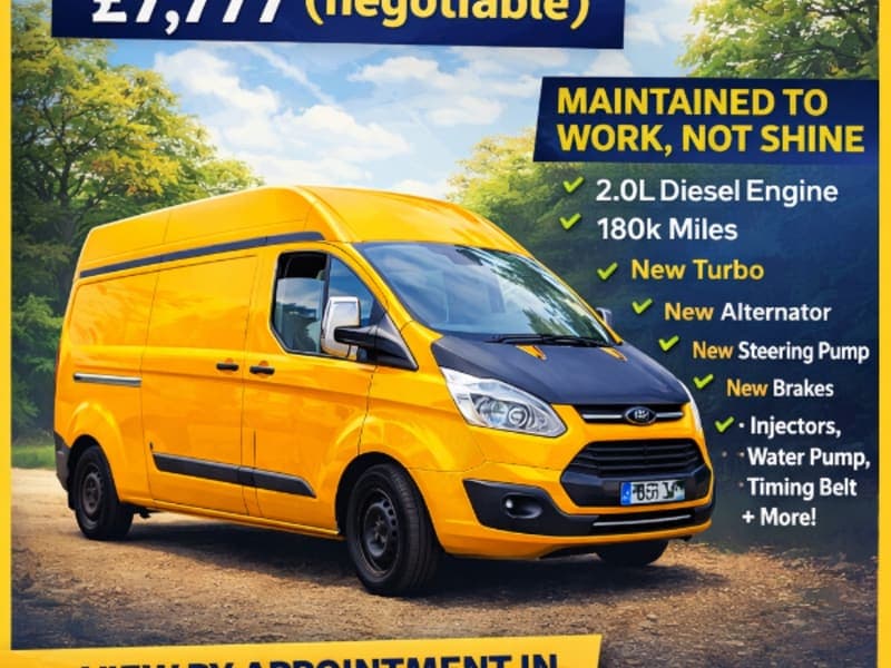 “BANANAVAN” FOR SALE – Ford Transit Custom LWB High Roof – £7,777 🍌 👉 the number of sevens is negotiable 😉