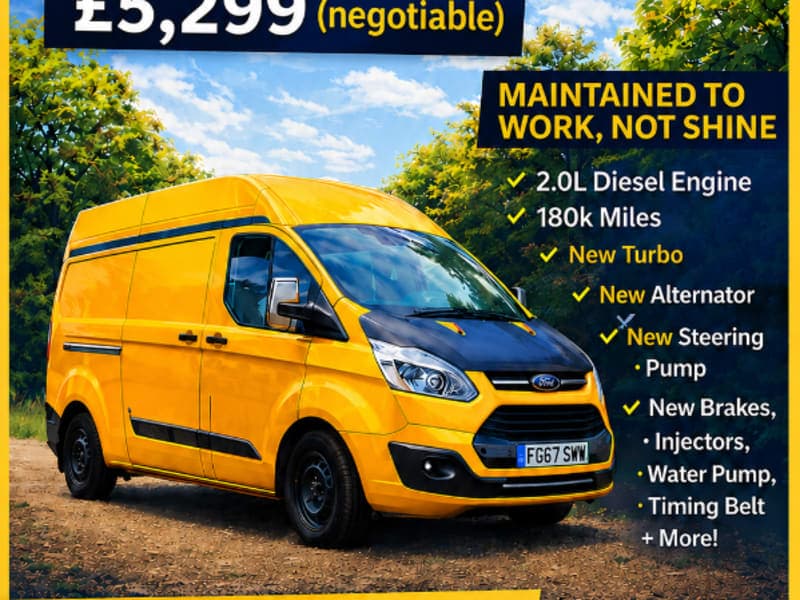āBANANAVANā FOR SALE ā Ford Transit Custom LWB High Roof ā Ā£5,299 š š the number of sevens is negotiable š