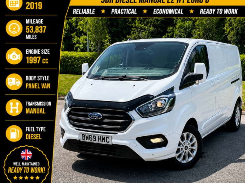 2019 FORD TRANSIT CUSTOM Diesel Panel Van | 6 Speed | 53k Miles | Excellent Condition | * * NO VAT * *💪