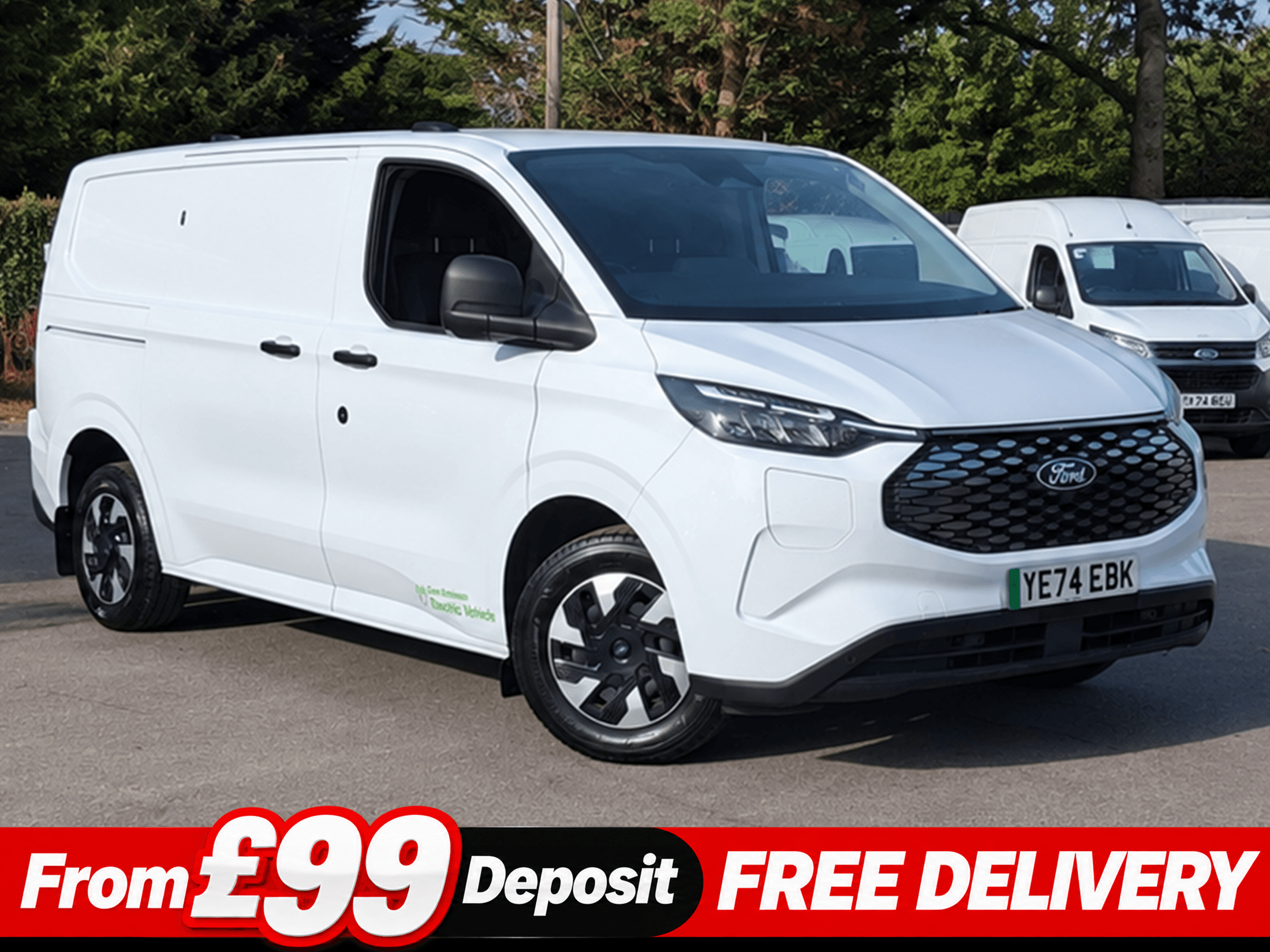 Ford E-Transit Custom 320 65kWh Trend Panel Van 5dr Electric Auto L1 H1 (136 ps)
