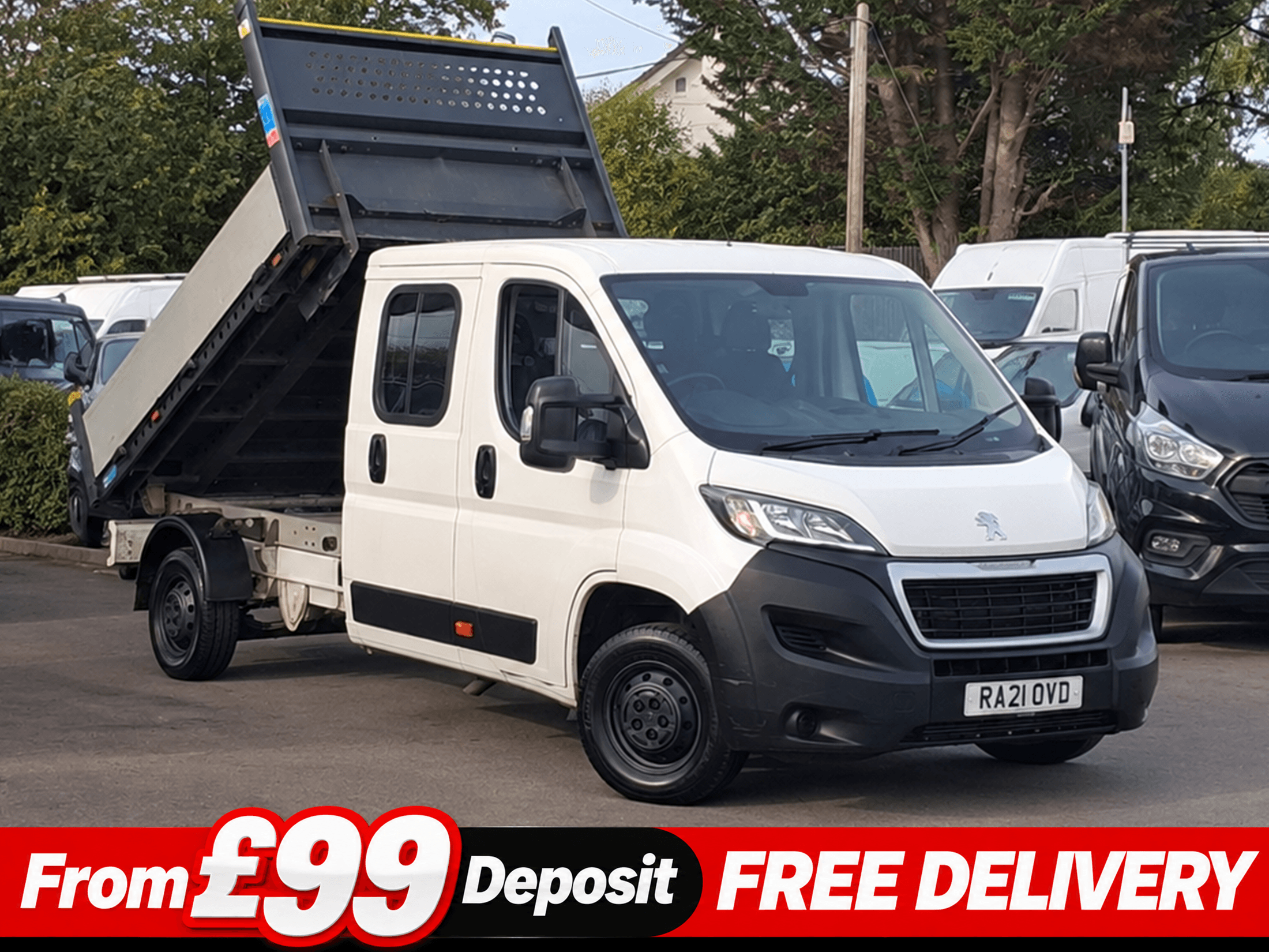 Peugeot Boxer 2.2 BlueHDi 335 Built for Business Tipper Double Cab 4dr Diesel Manual L3 Euro 6 (s/s) (140 ps)