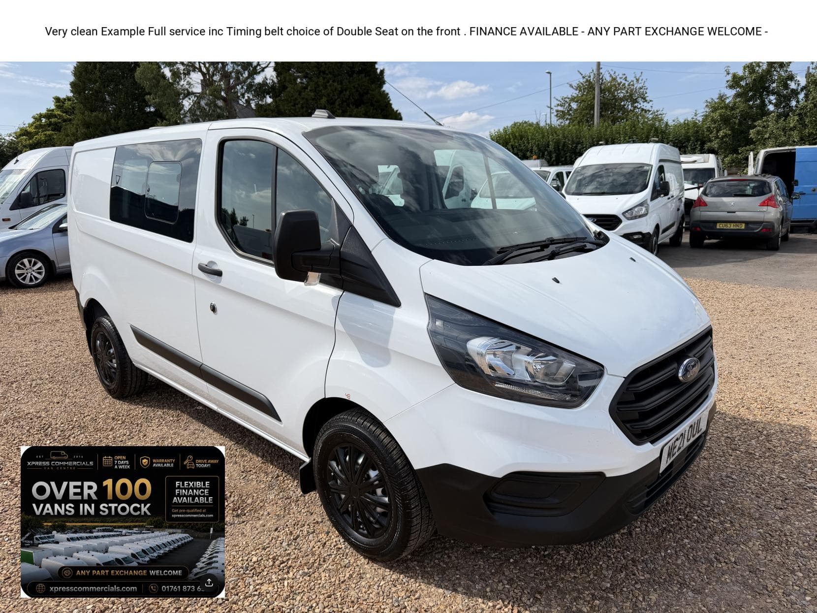 2021 Ford Transit Custom 2.0 280 EcoBlue Leader Crew Van Double Cab 5dr Diesel Manual L1 H1 Euro 6 (s/s) (105 ps)